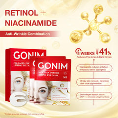 GONIM eye patches collagen peptides focus on elasticity and hydration