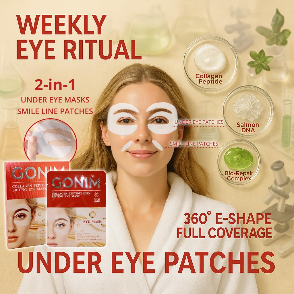 GONIM salmon DNA serum patch close-up for nourishing under-eye care