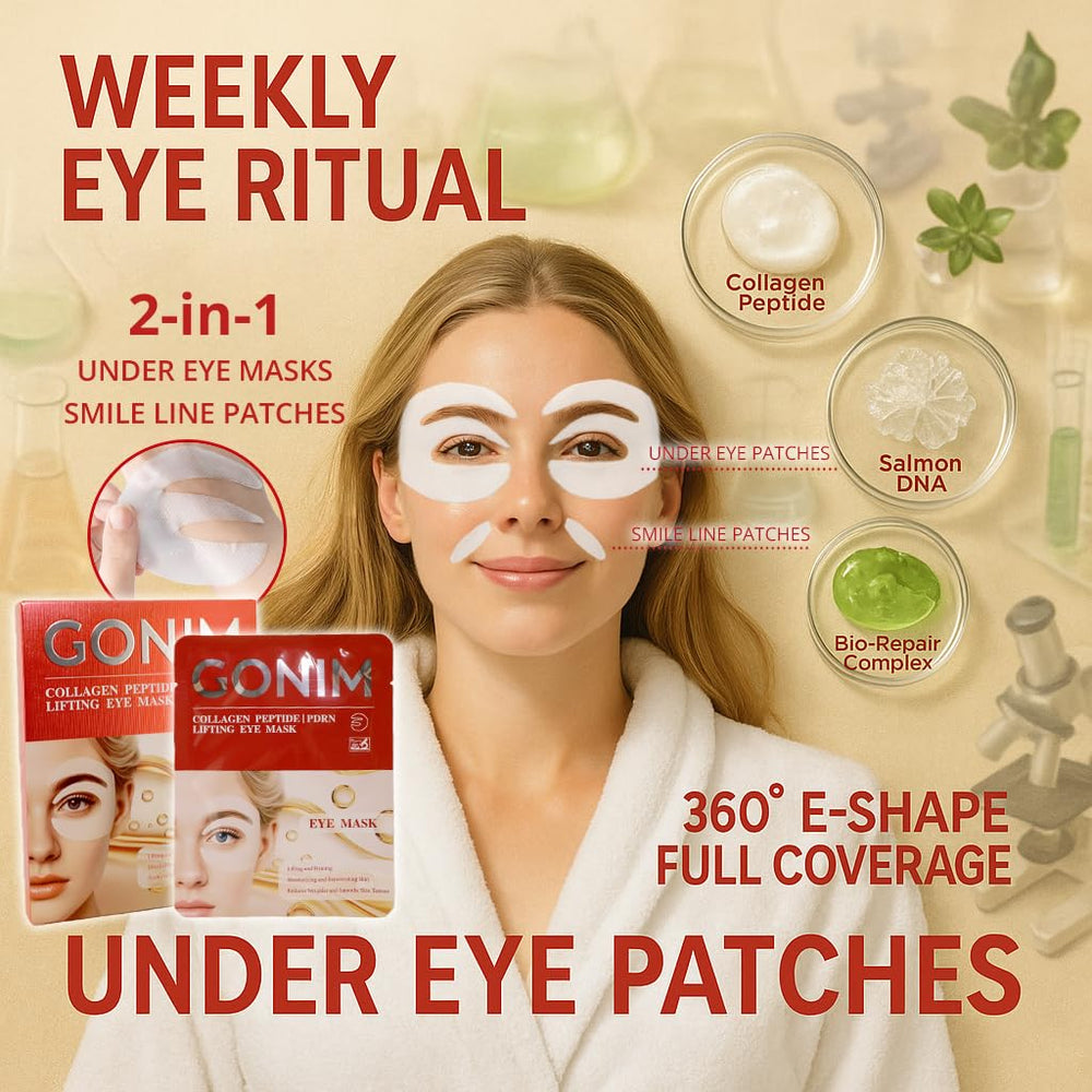 GONIM salmon DNA serum patch close-up for nourishing under-eye care