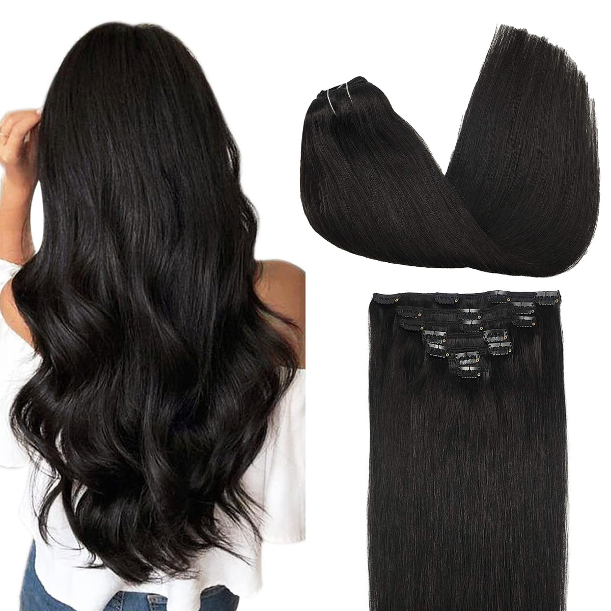 GOO GOO Clip-in Extensions in main view for seamless daily wear