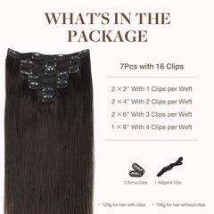 GOO GOO real human hair clip-ins close-up shows seamless attachment.