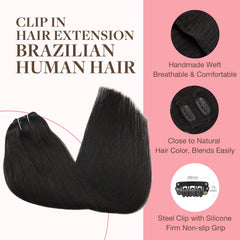 GOO GOO Remy Clip-ins assembled for secure attachment and comfort