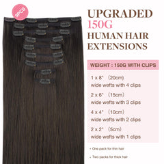 GOO GOO seamless clip-in extensions with PU clips stay invisible and comfortable