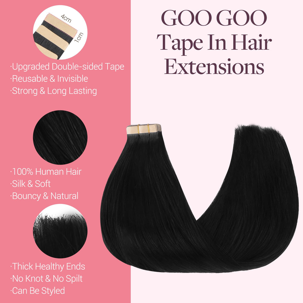 GOO GOO seamless skin weft lays flat for a discreet, invisible finish.
