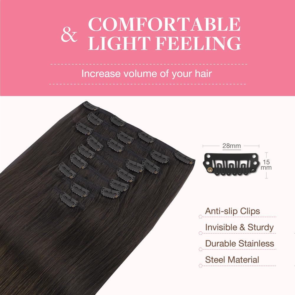 GOO GOO silicone-backed clips cushion the scalp while remaining discreet
