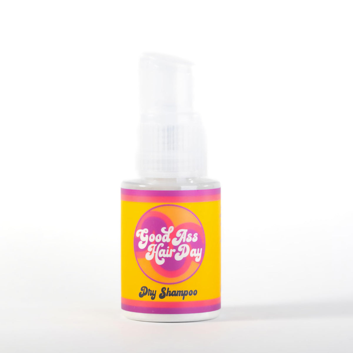 Good Ass Hair Day dry shampoo powder with vanilla scent refreshes oily roots in seconds.