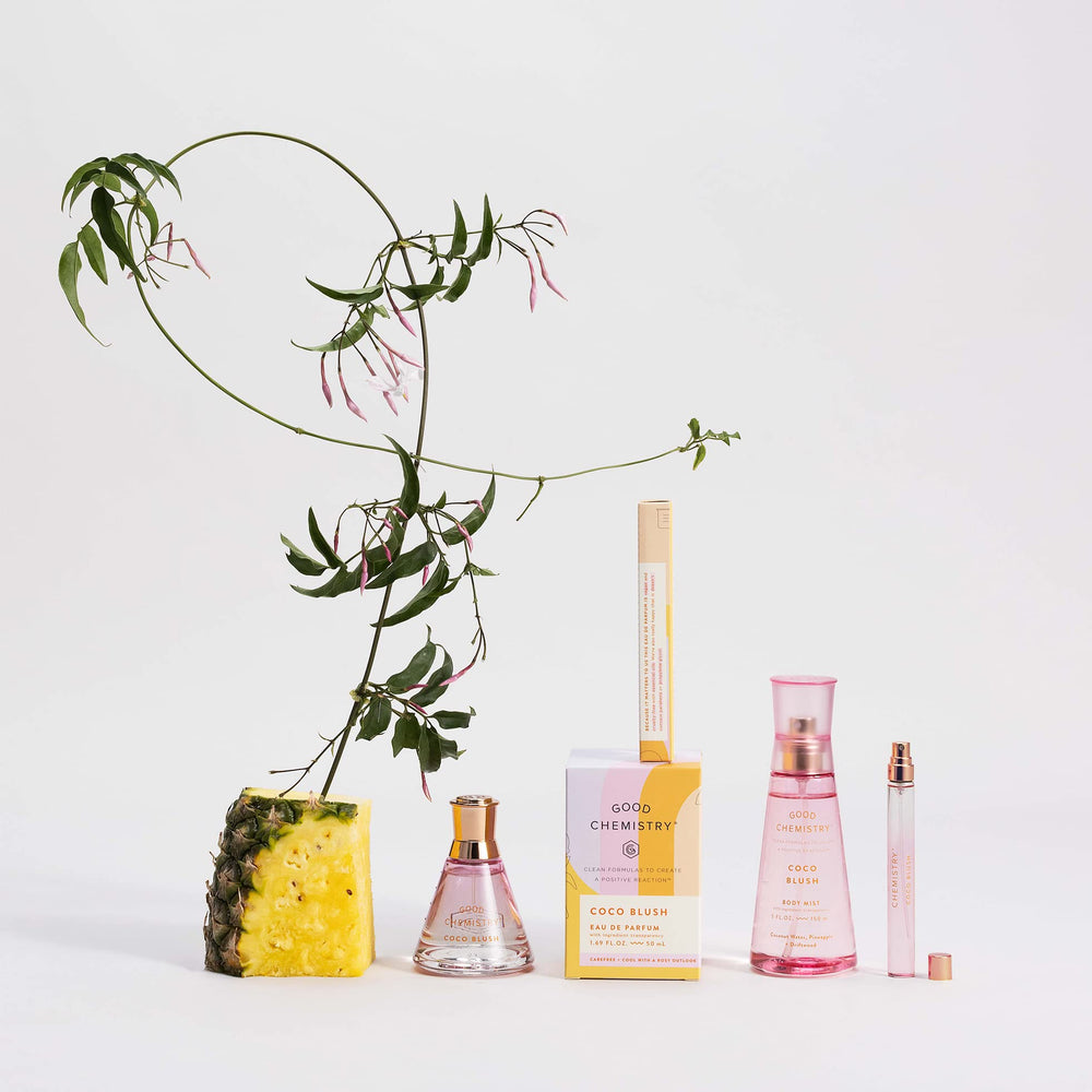 Vegan, cruelty-free Coco Blush logo confirms ethical fragrance choice.