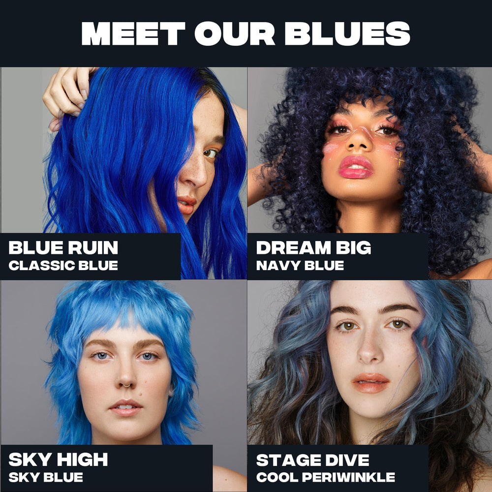 Good Dye Young Blue Ruin rinse with cool water to seal hue.