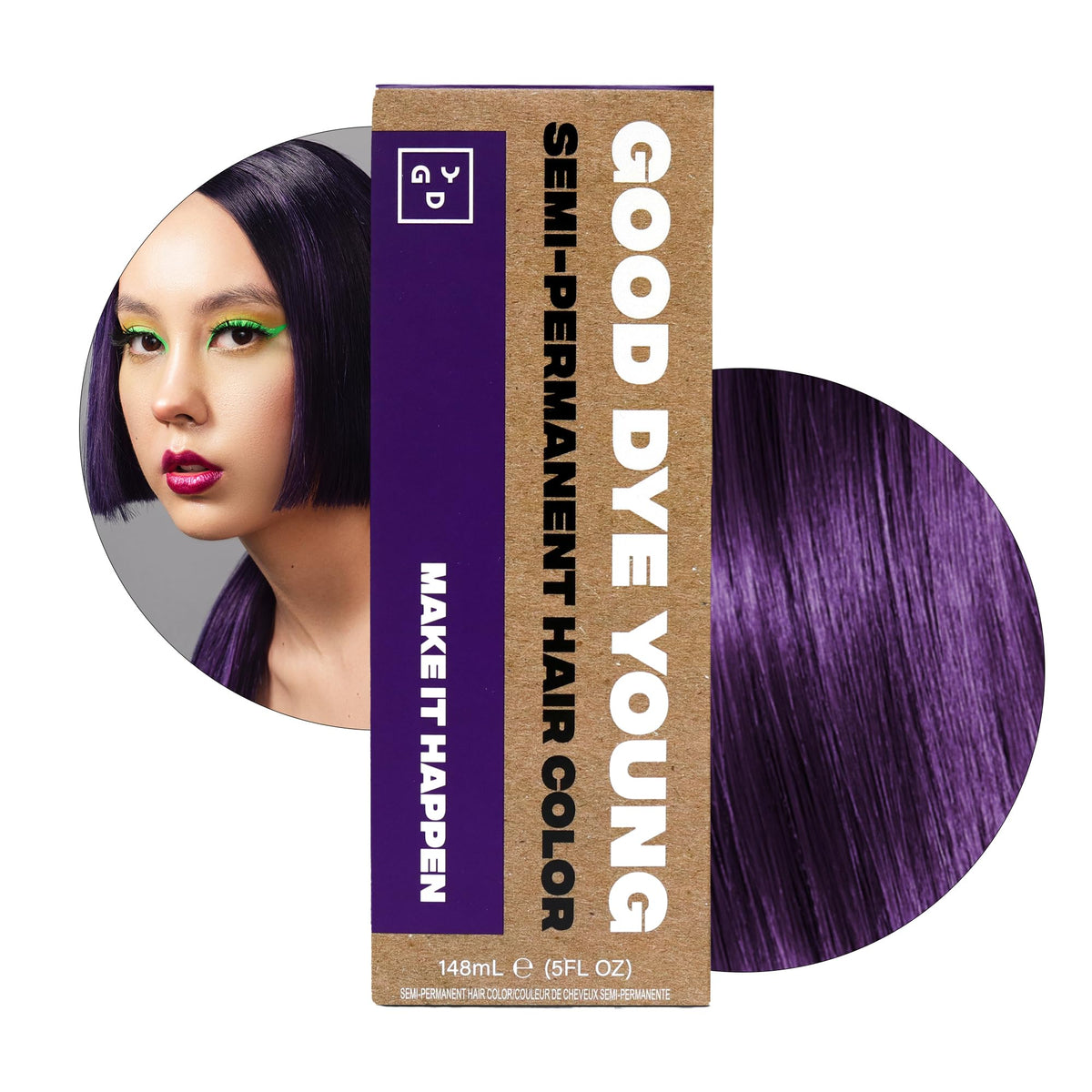 Good Dye Young eggplant purple dye bottle for vibrant color