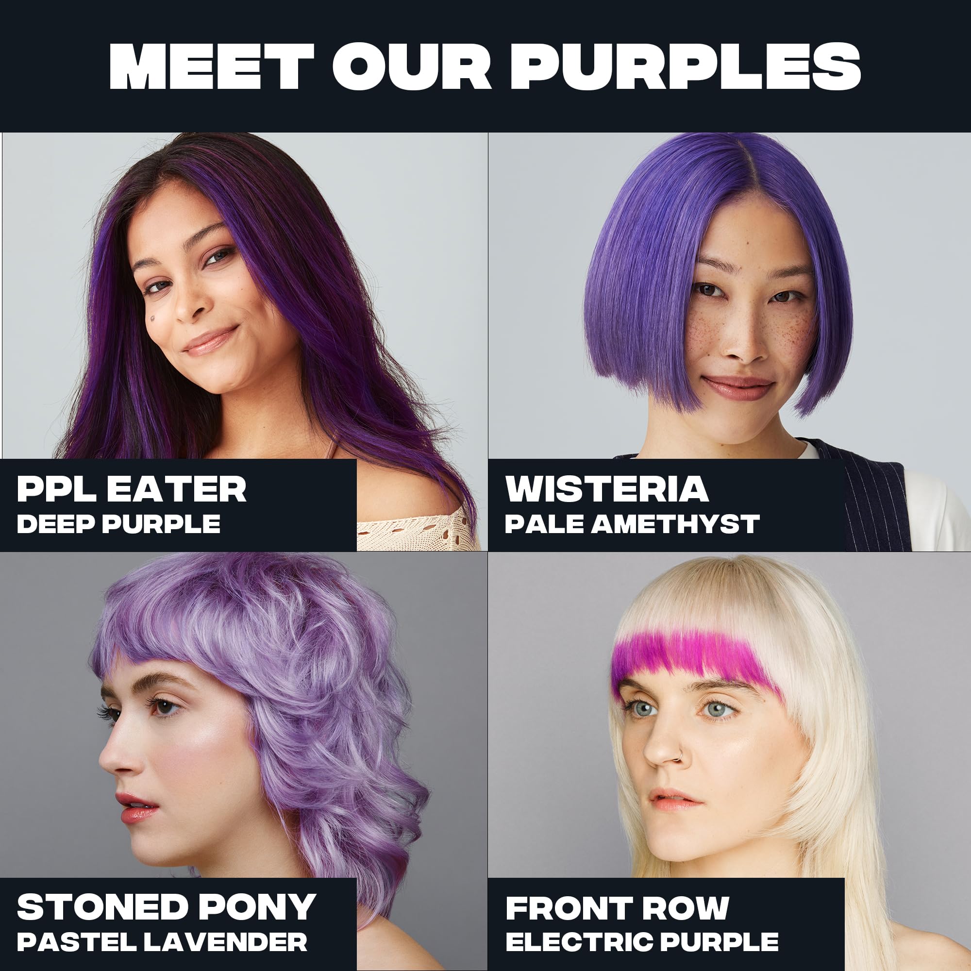 Good Dye Young eggplant purple dye on hair strand shows even saturation