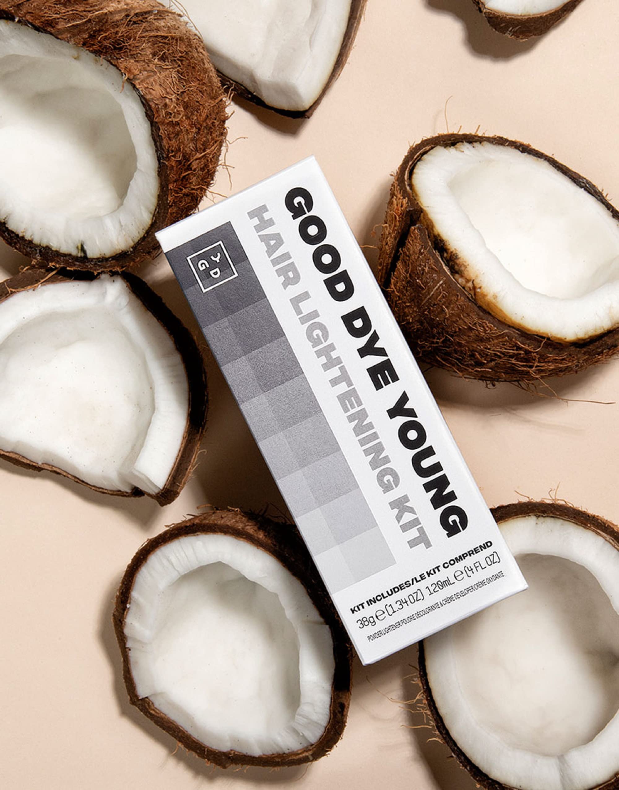 Good Dye Young packaging highlights vegan, cruelty-free bleach kit