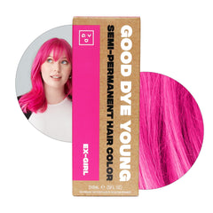 Good Dye Young pink hair dye bottle for bold, lasting color.