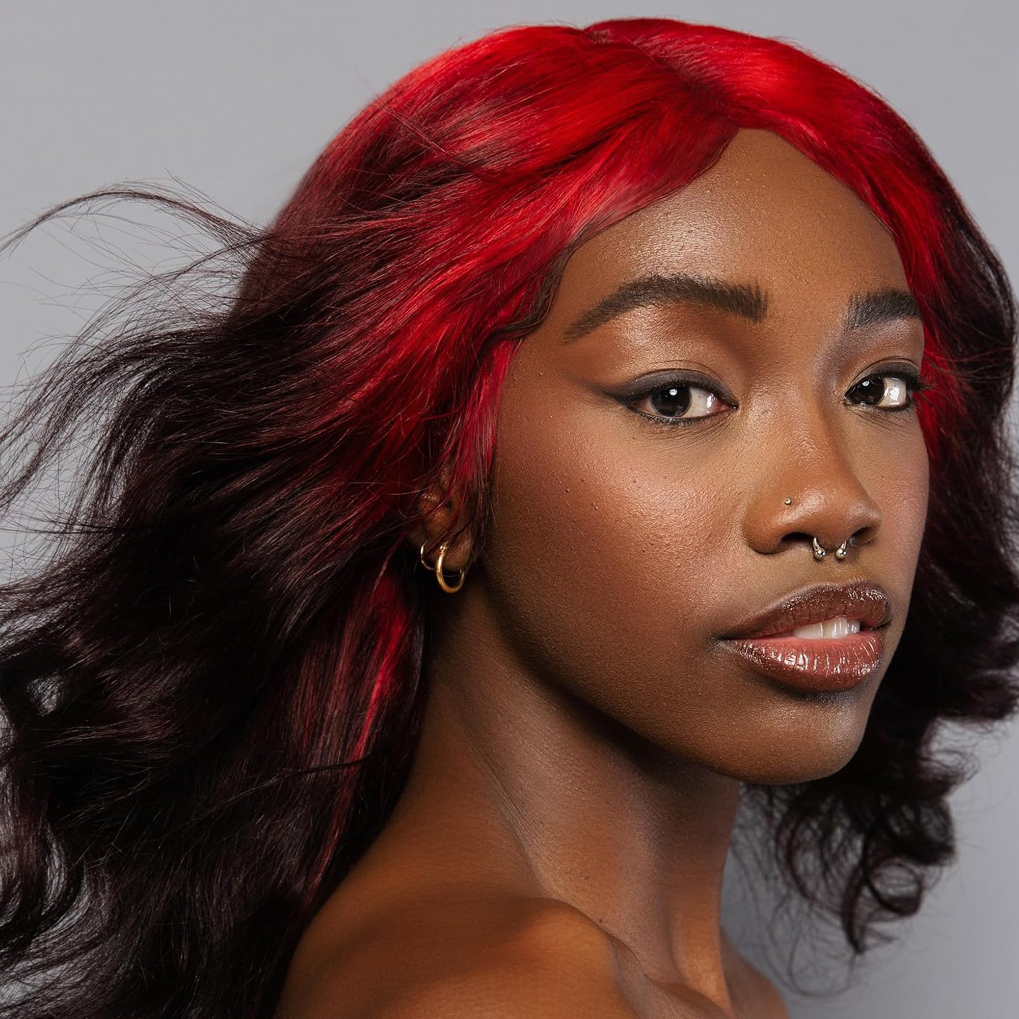 Rock Lobster color swatches on hair for an orange shade test