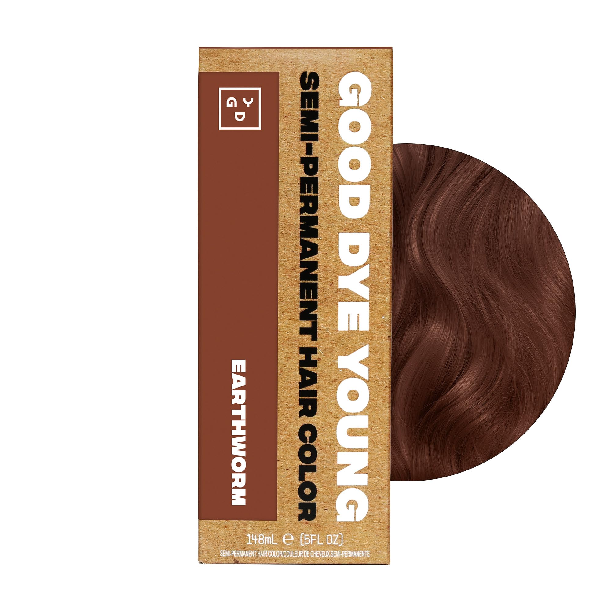 Good Dye Young packaging features sunflower extract for UV protection in color