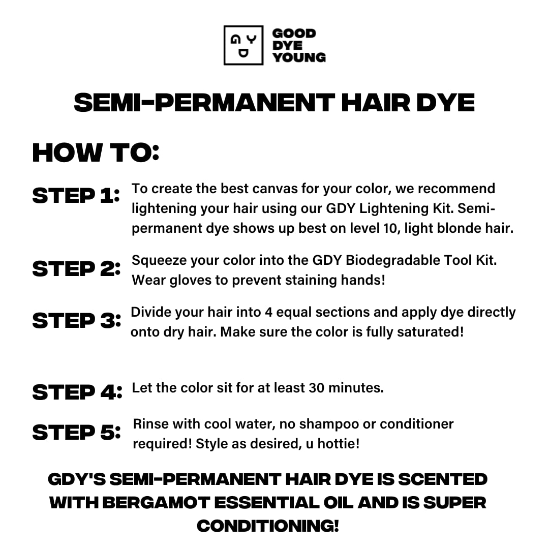Good Dye Young sunflower extract provides UV protection for color-treated hair.