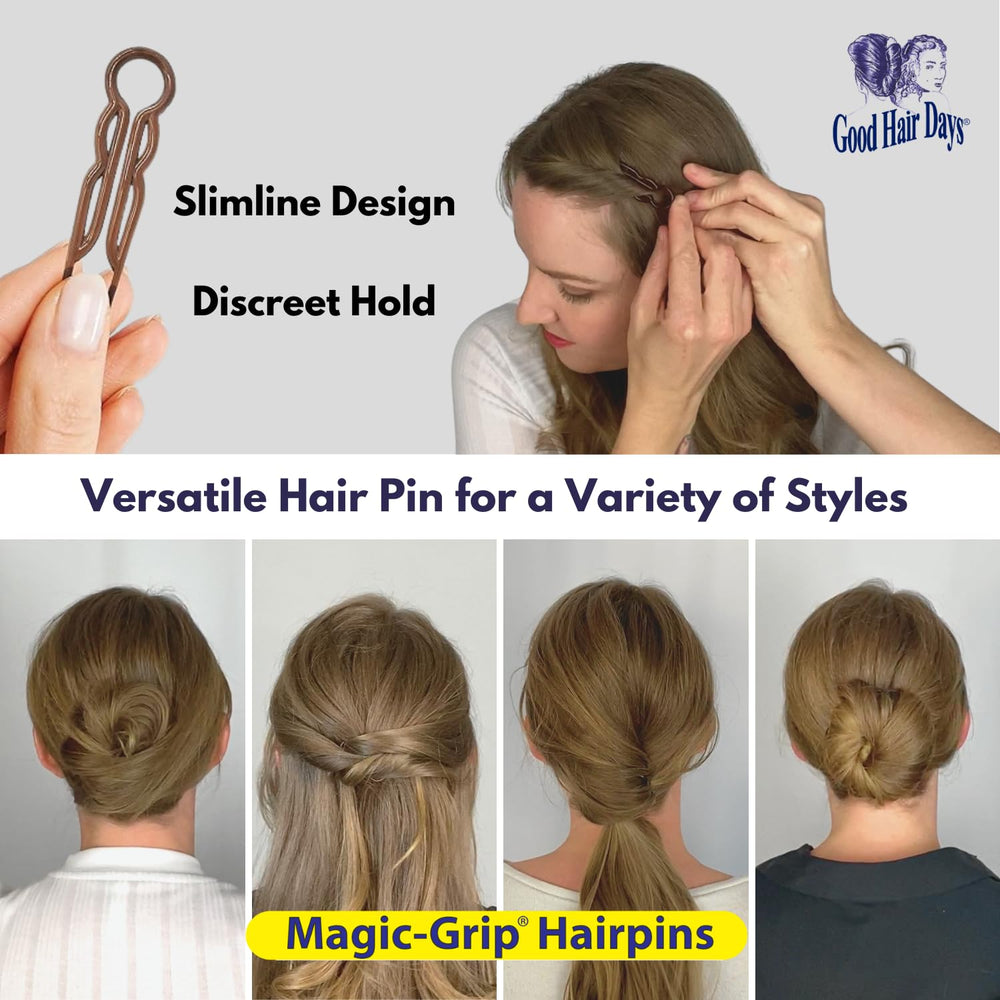 Good Hair Days airport-friendly hair pin is metal-free and travel-friendly