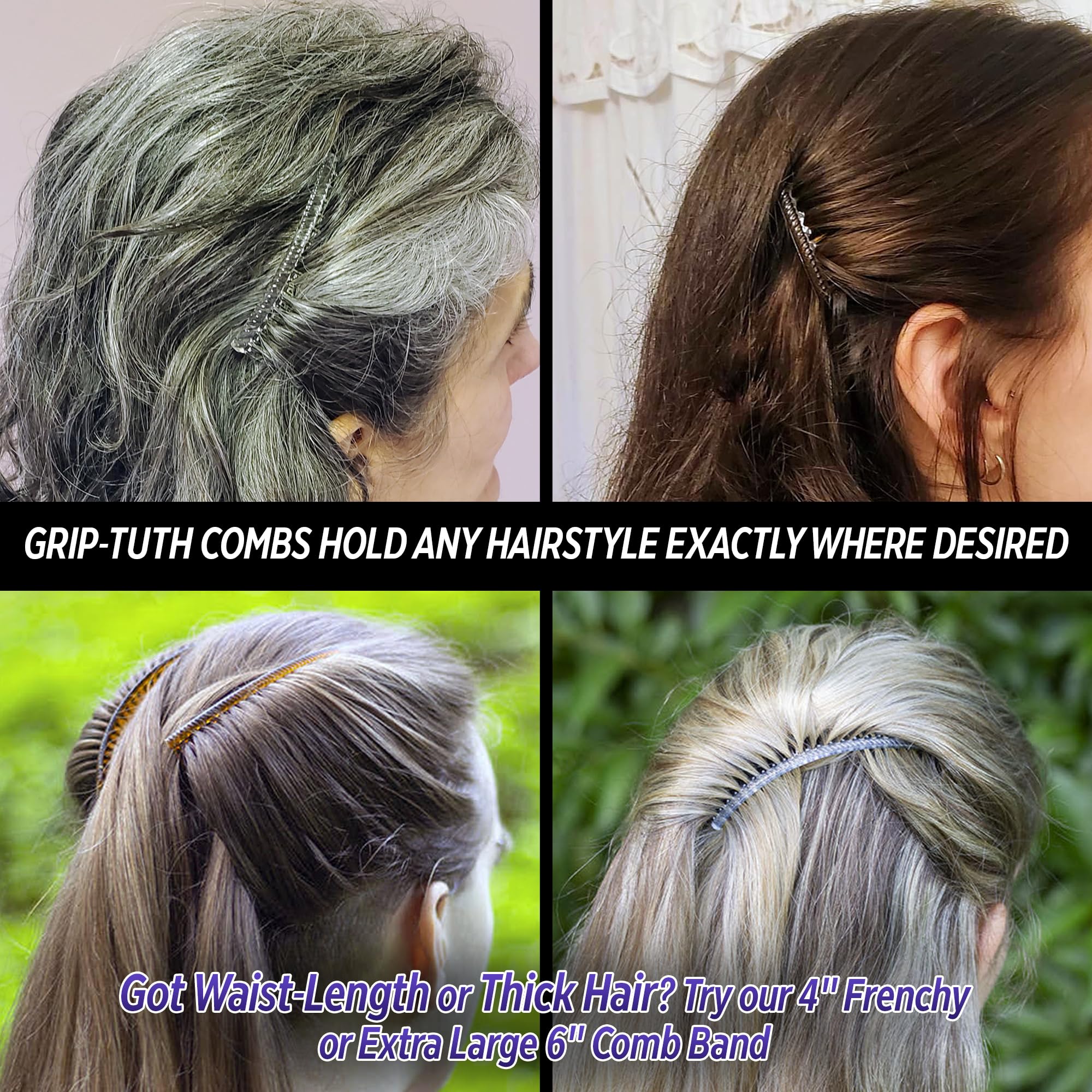 Good Hair Days Grip-Tuth offer secure hold with comfortable grip for daily wear.
