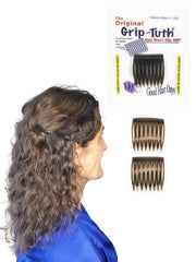 Good Hair Days Grip-Tuth side combs in tortoise shell for secure all-day styling