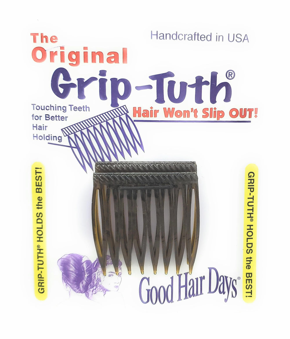 Grip-Tuth teeth close-up showing gentle grip on hair by Good Hair Days