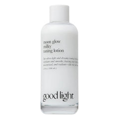 Good Light Moon Glow Milky Toner bottle shows lightweight hydration for daily use