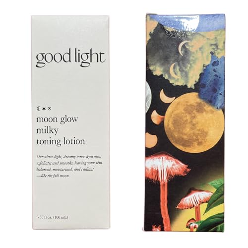 Close-up texture of Good Light Moon Glow Milky Toner reveals a creamy, cooling formula