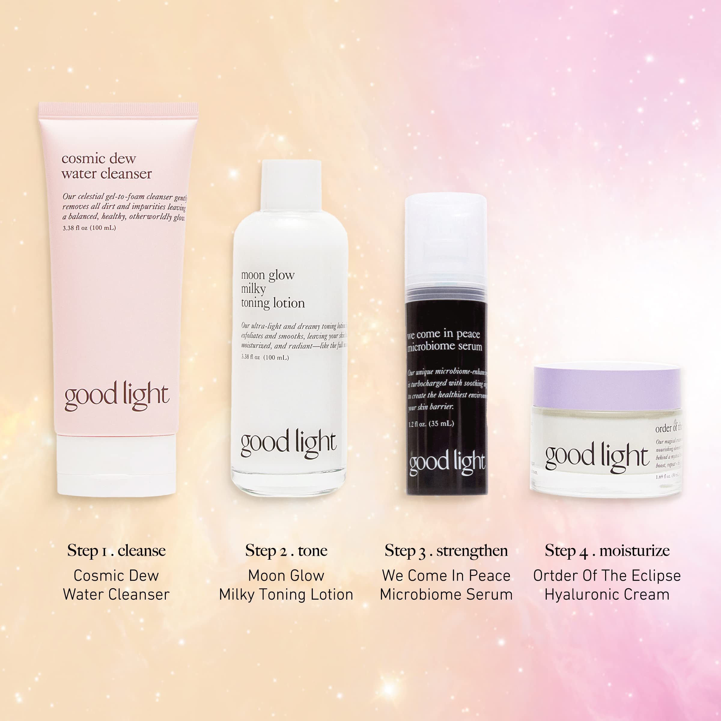Vegan cruelty-free symbol on Moon Glow Toner packaging signals ethical skincare