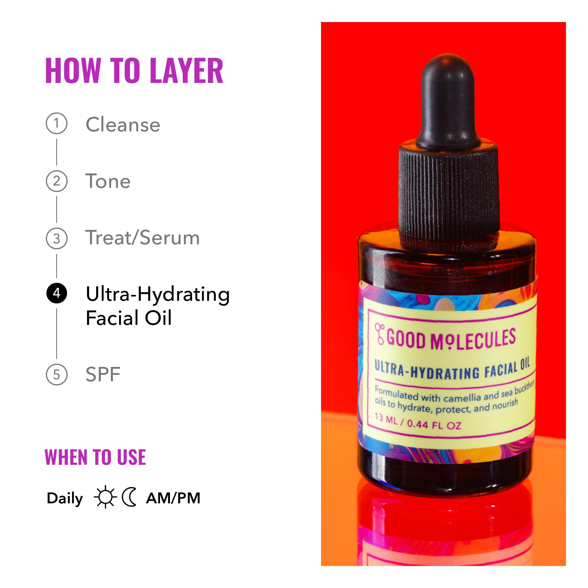 Brillo suave tras aplicar el Aceite Facial Ultra-Hidratante de Good Molecules