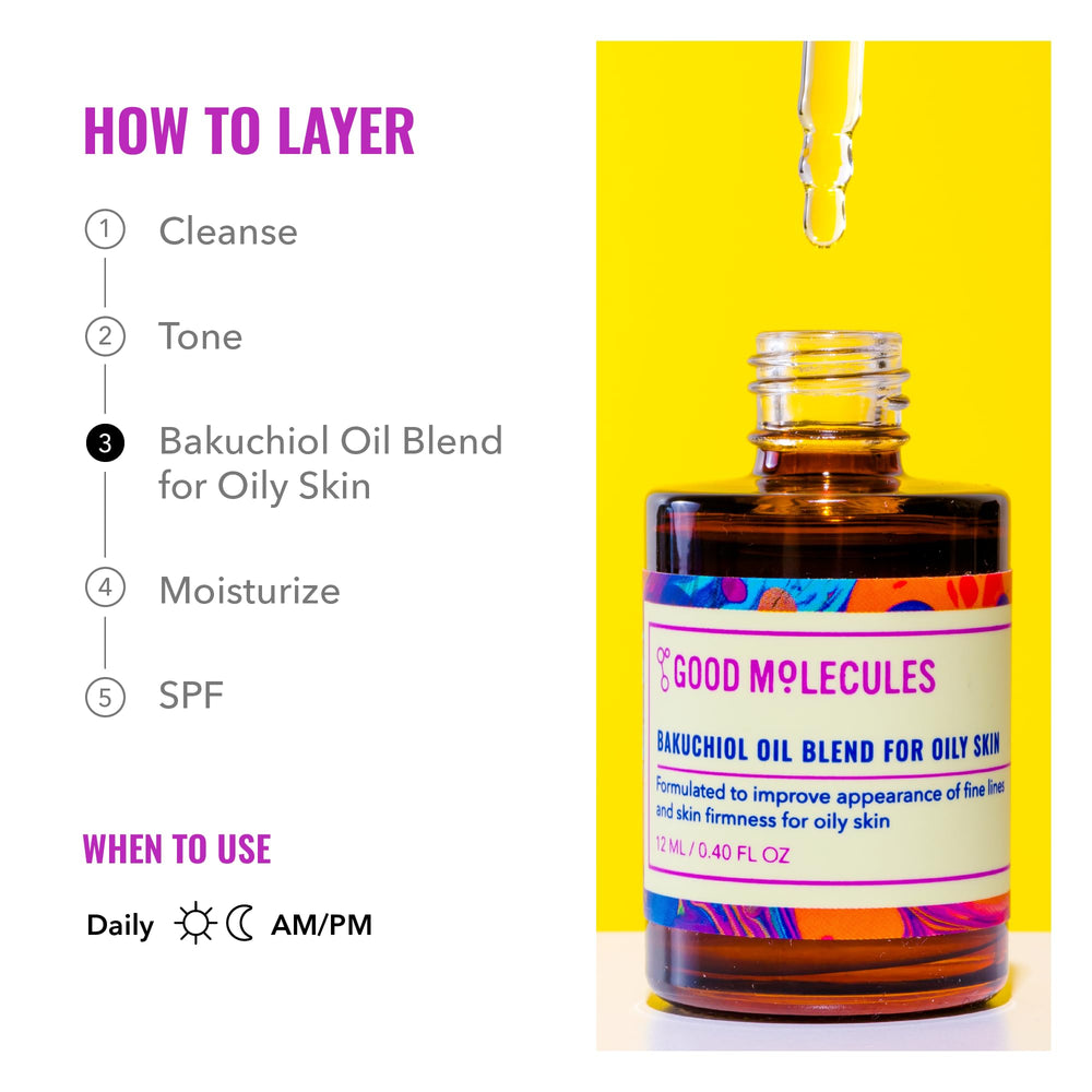Combinación con rosa mosqueta del aceite bakuchiol Good Molecules para hidratación suave.