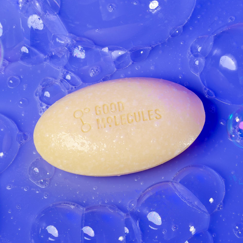 Good Molecules Hydrate and Cleanse Bar packaging shown, ready for daily use.