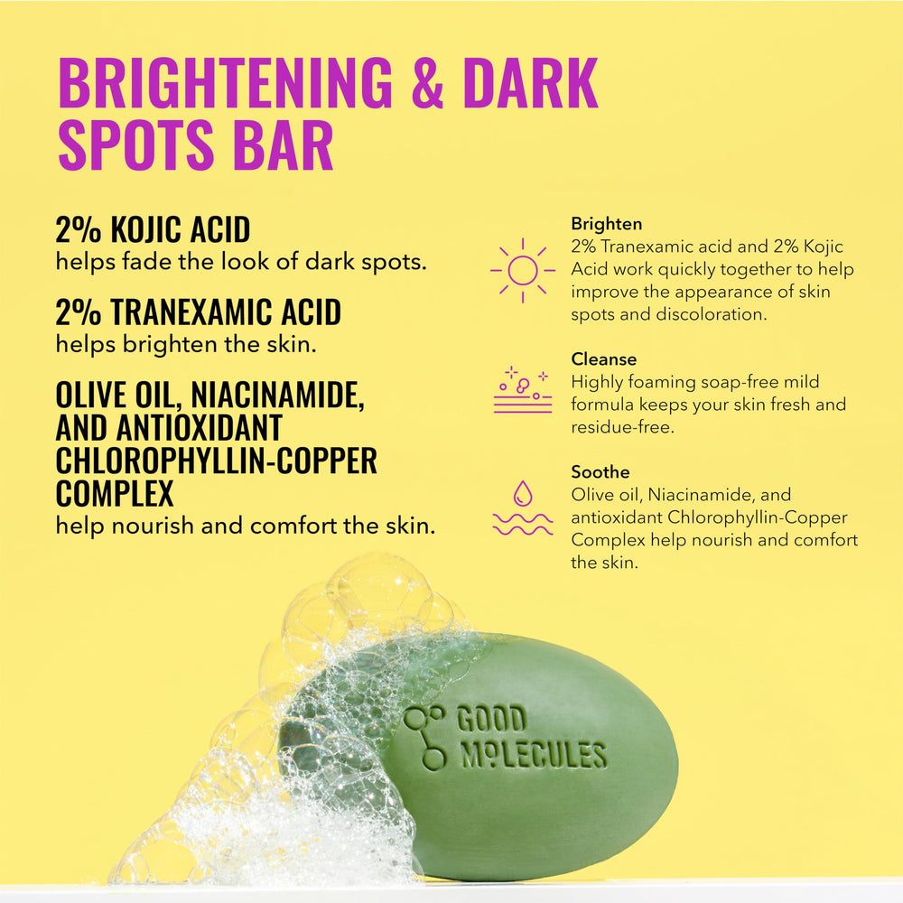 Barra de limpieza facial y corporal de Good Molecules para rostro y cuello.