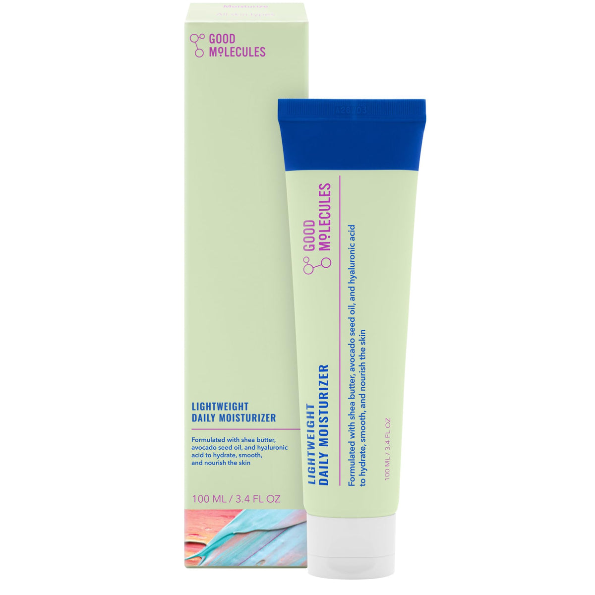 Good Molecules crema hidratante diaria ligera en botella para uso diario y piel suave