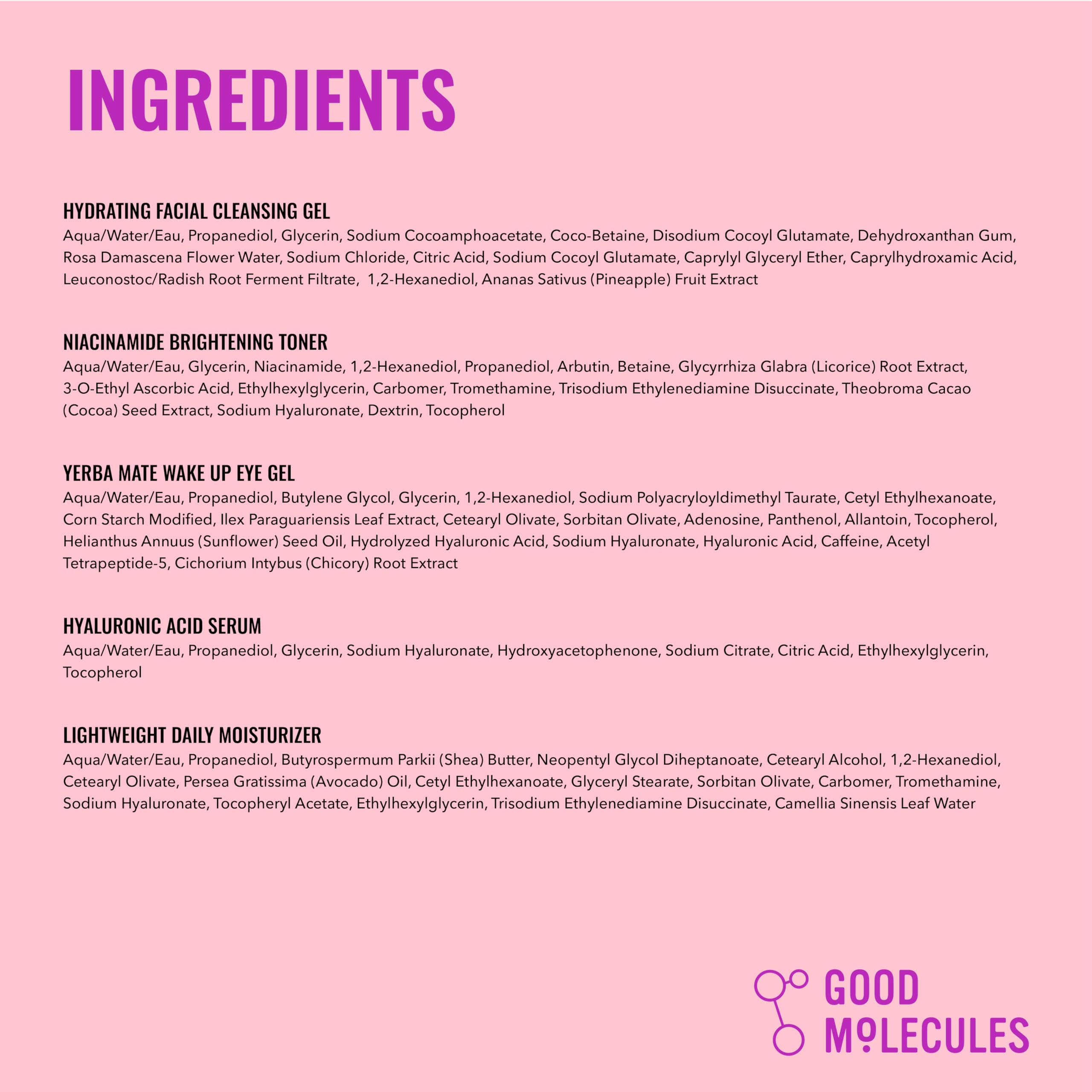 Good Molecules Product Packaging features a sleek, travel-friendly kit.