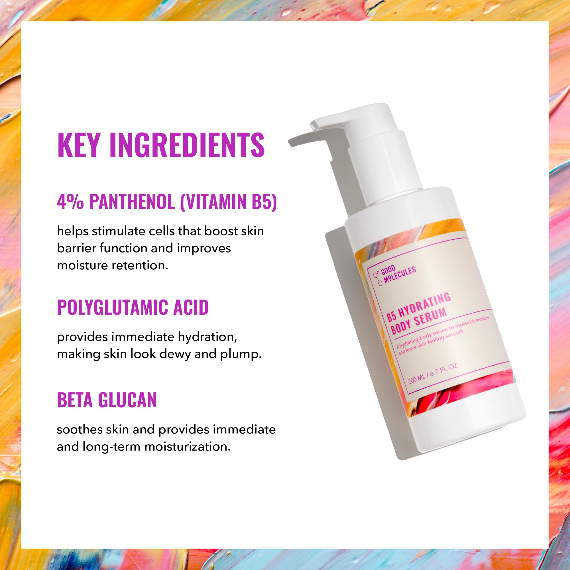 Good Molecules B5 hidrata con efecto duradero en piel seca