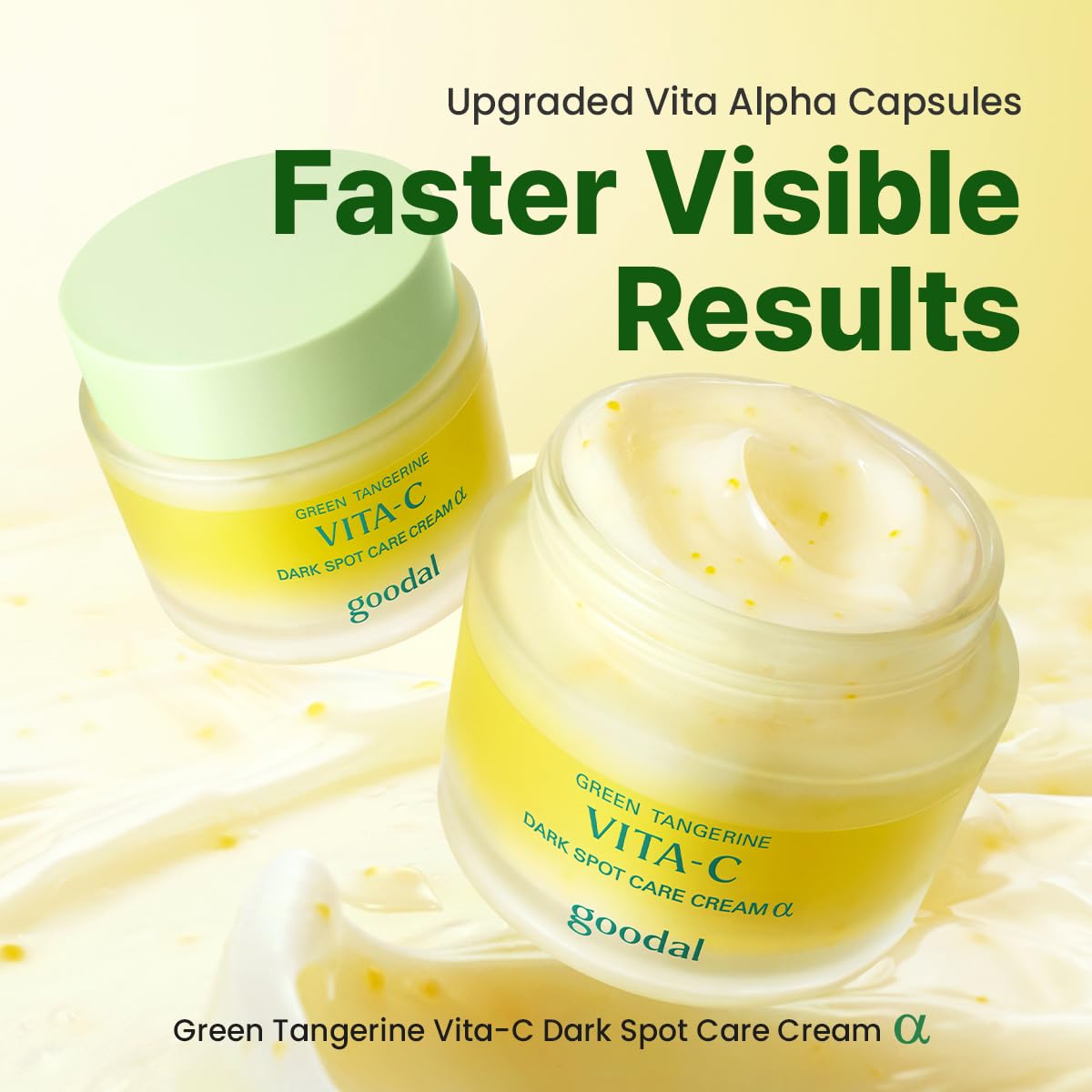 GOODAL crema vitamina C mandarina verde - textura cremosa que se funde en la piel