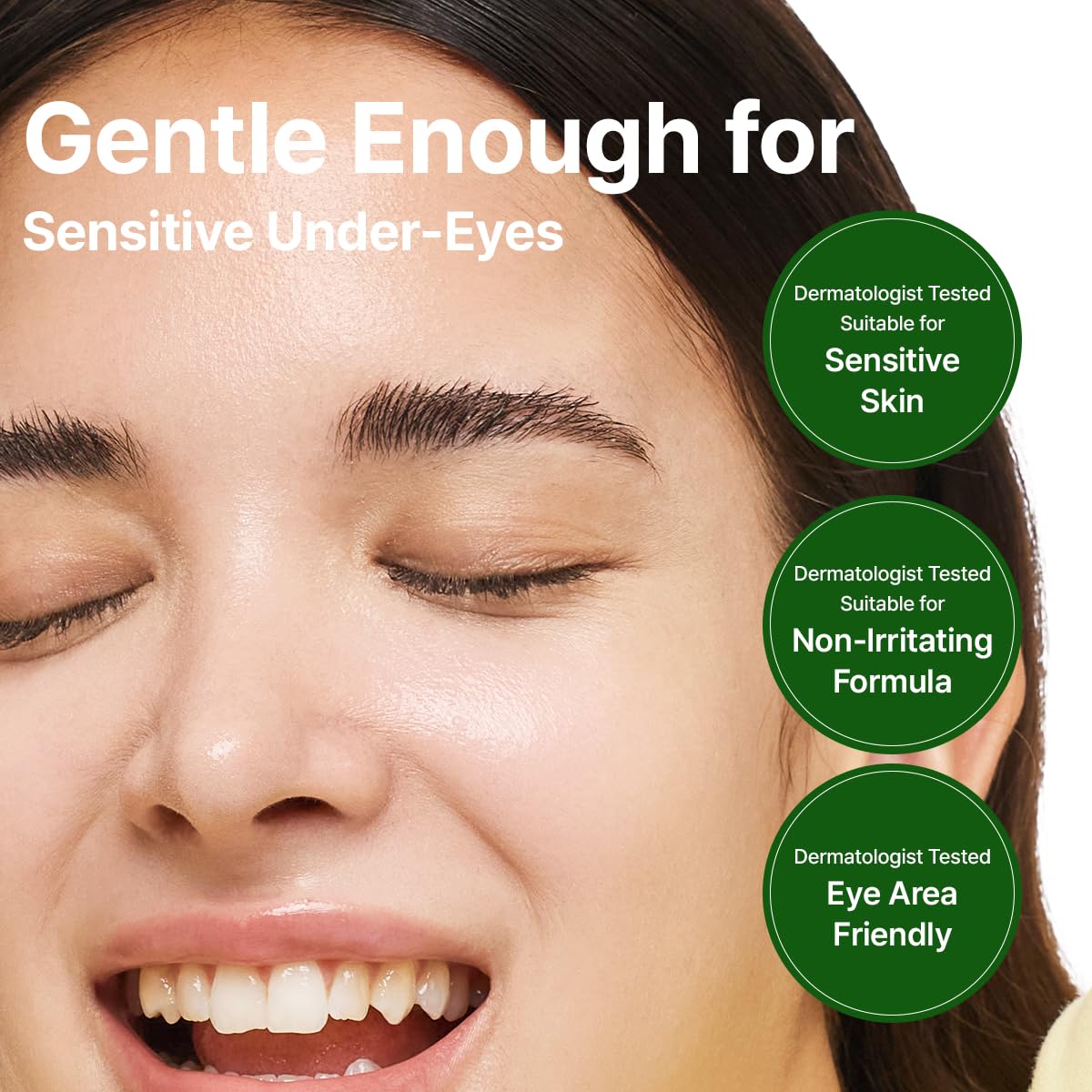 GOODAL Green Tangerine Eye Patches Alpha result shot hints refreshed under-eye appearance.