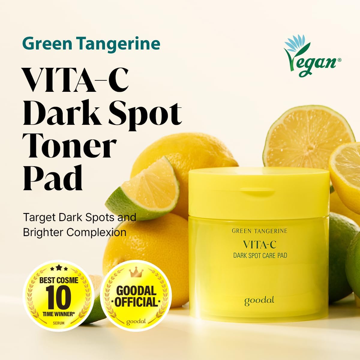 GOODAL yellow pot with 5-in-1 pads ready for daily hydration