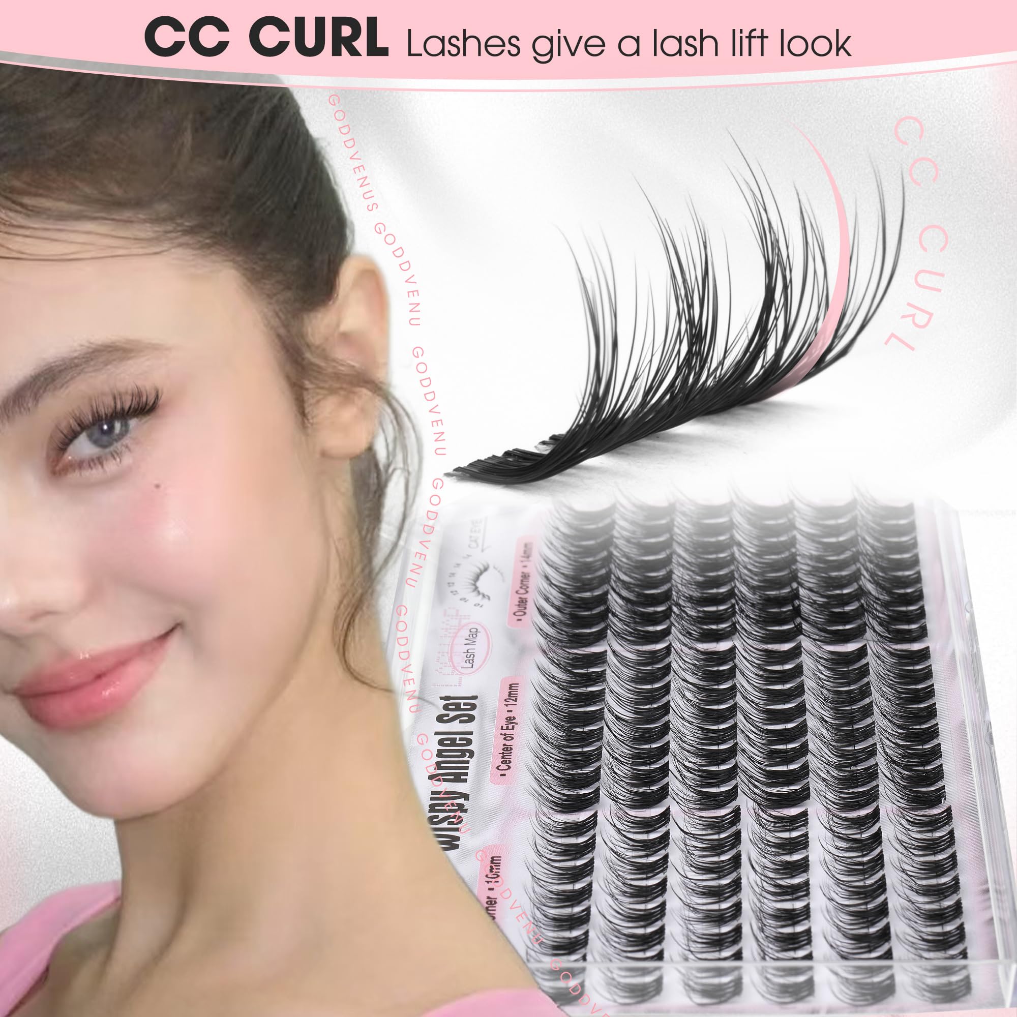 Goddvenus easy-apply lash clusters designed for at-home DIY enhancement.