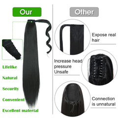 Goodear elastic-band inner-comb secures ponytail for stable, comfortable wear