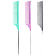 Goodofferplace rat tail comb green for precise parting and styling