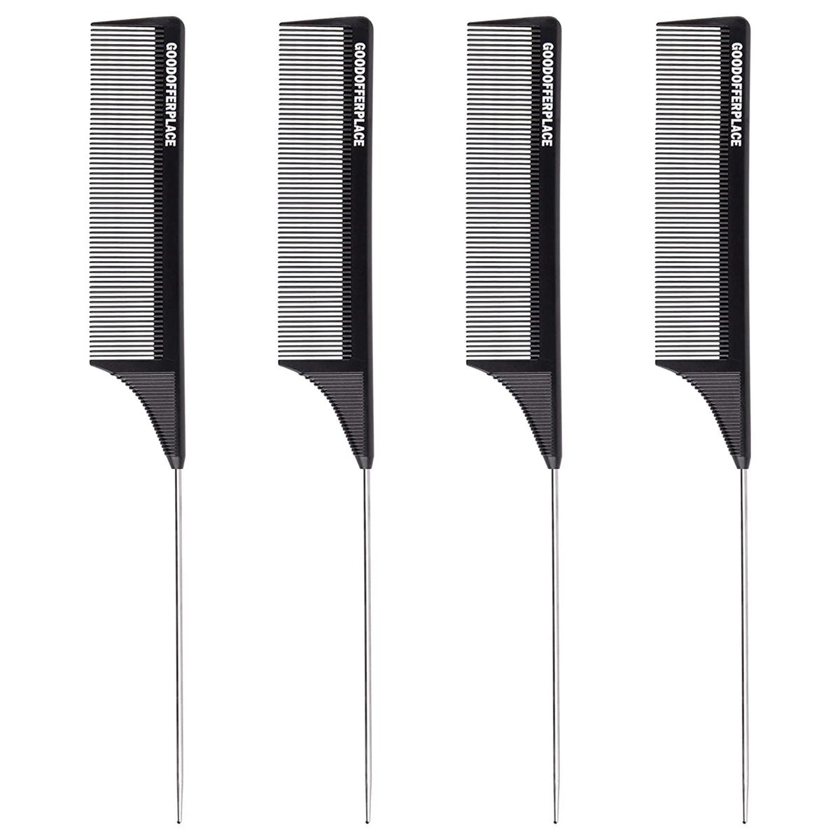 Goodofferplace rat tail comb set for precise parting and braiding