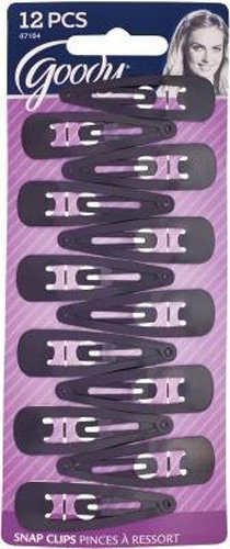Goody WoMens Contorno Clips negro sostienen flequillo con estilo diario