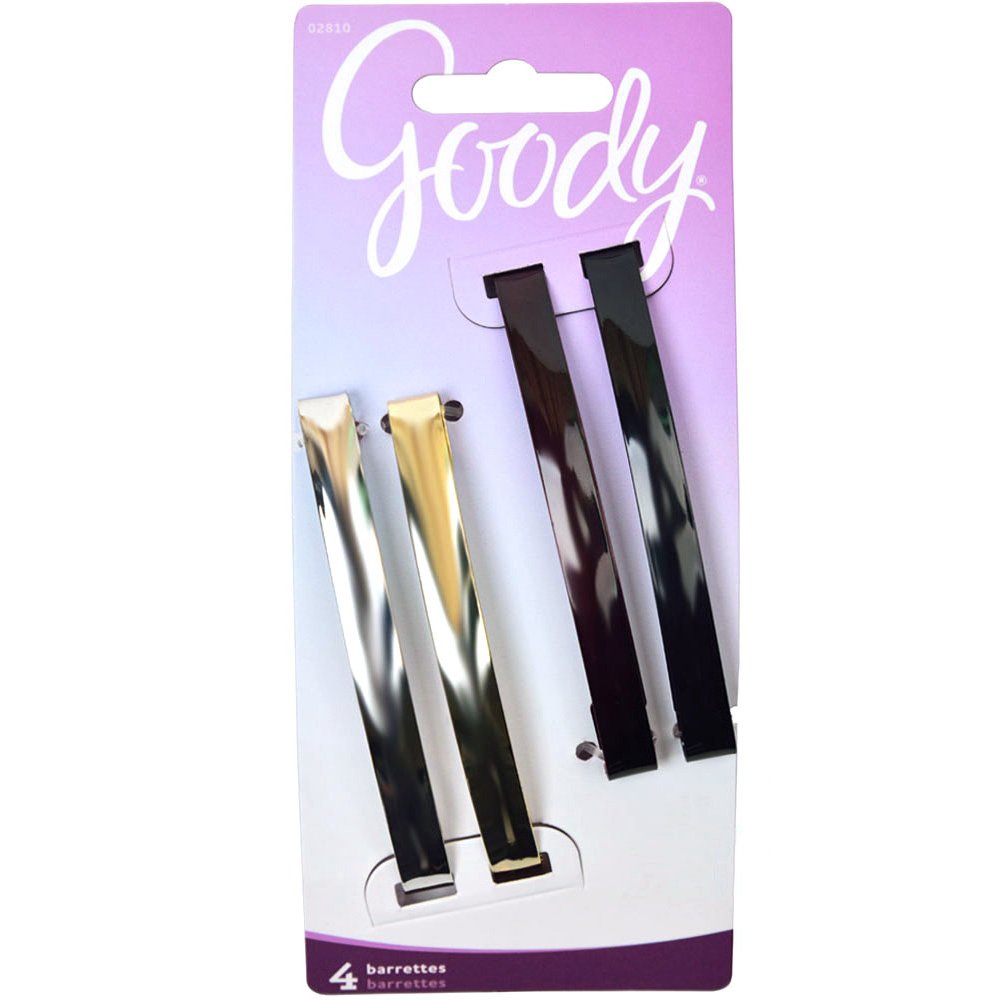 Goody Domed Tight Barrettes 3in front view with secure hold for everyday styles.