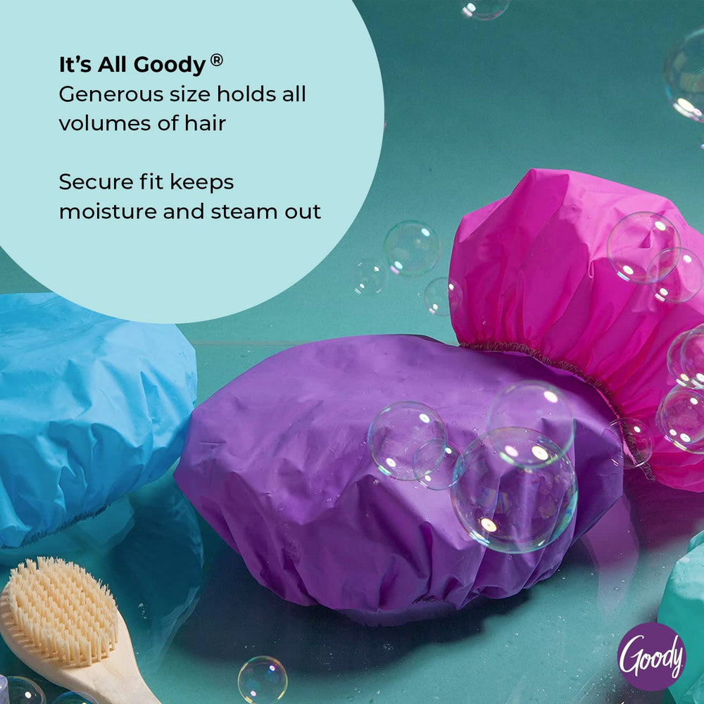 Goody Esenciales de Estilo Gorro de Ducha tamaño generoso para todo tipo de cabello.