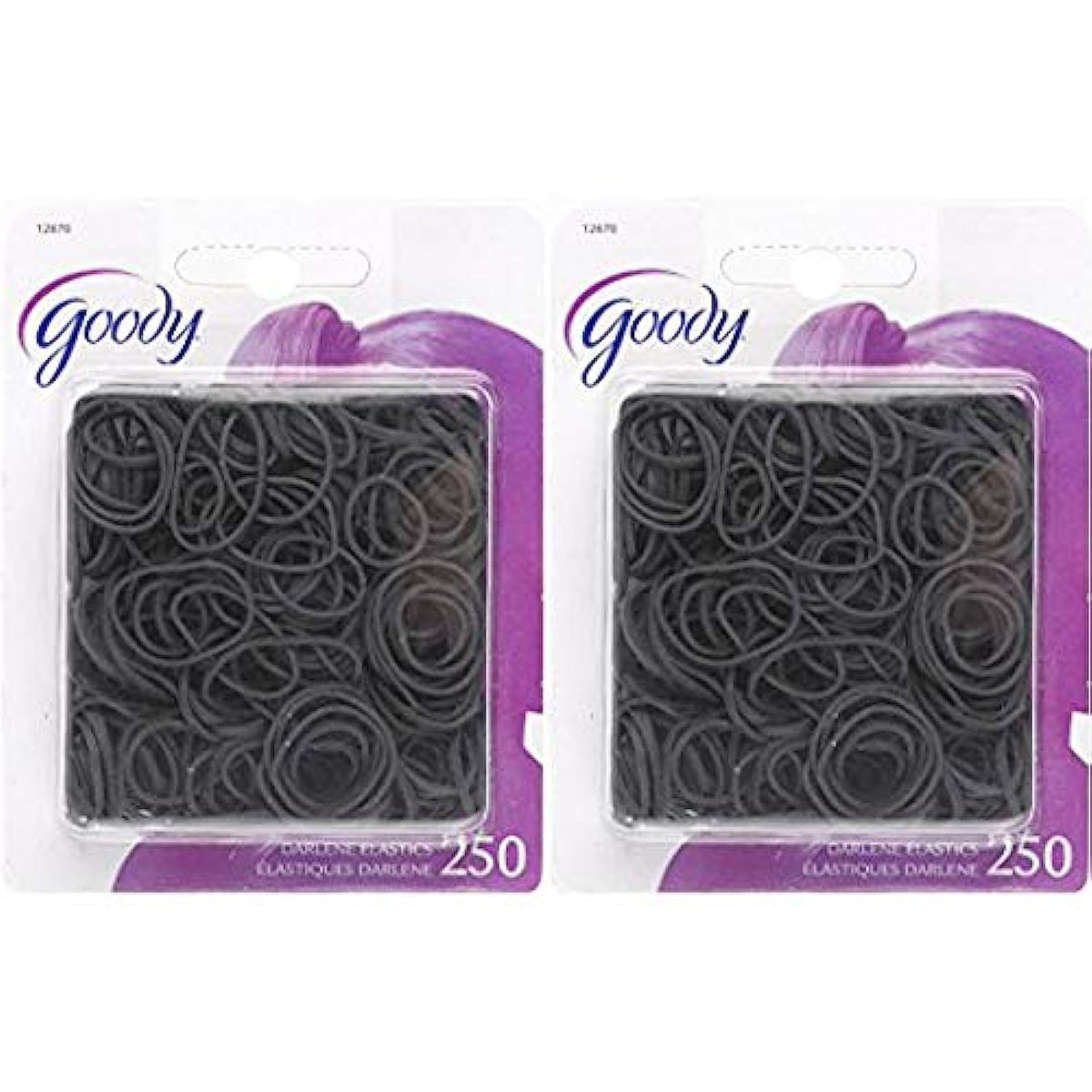 Goody gomas mini negras para el pelo, ideales para trenzas o coletas pequeñas.