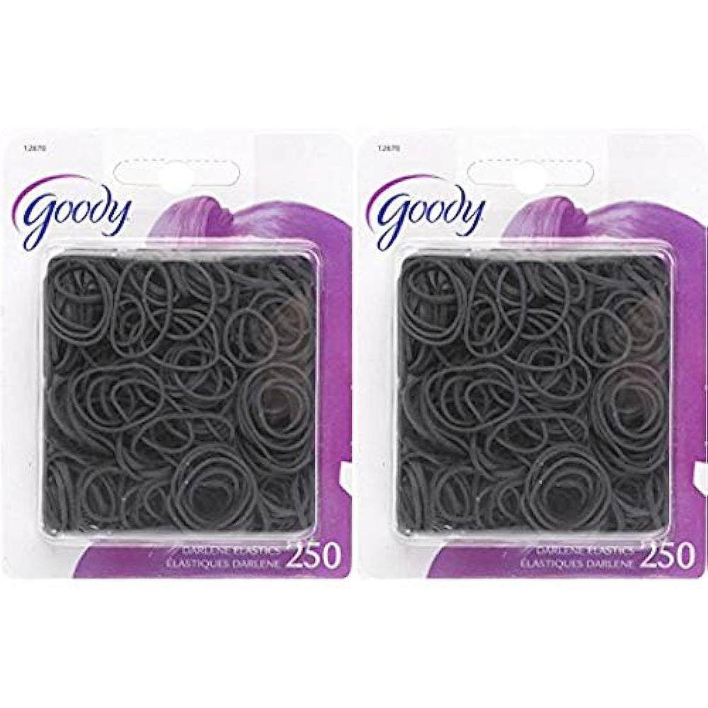 Goody gomas mini negras para el pelo, ideales para trenzas o coletas pequeñas.