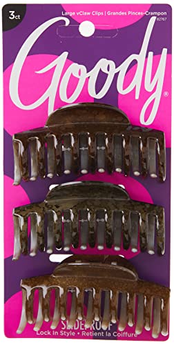 Goody gran pinza garra tono marrón oscuro para cabello grueso y estable.