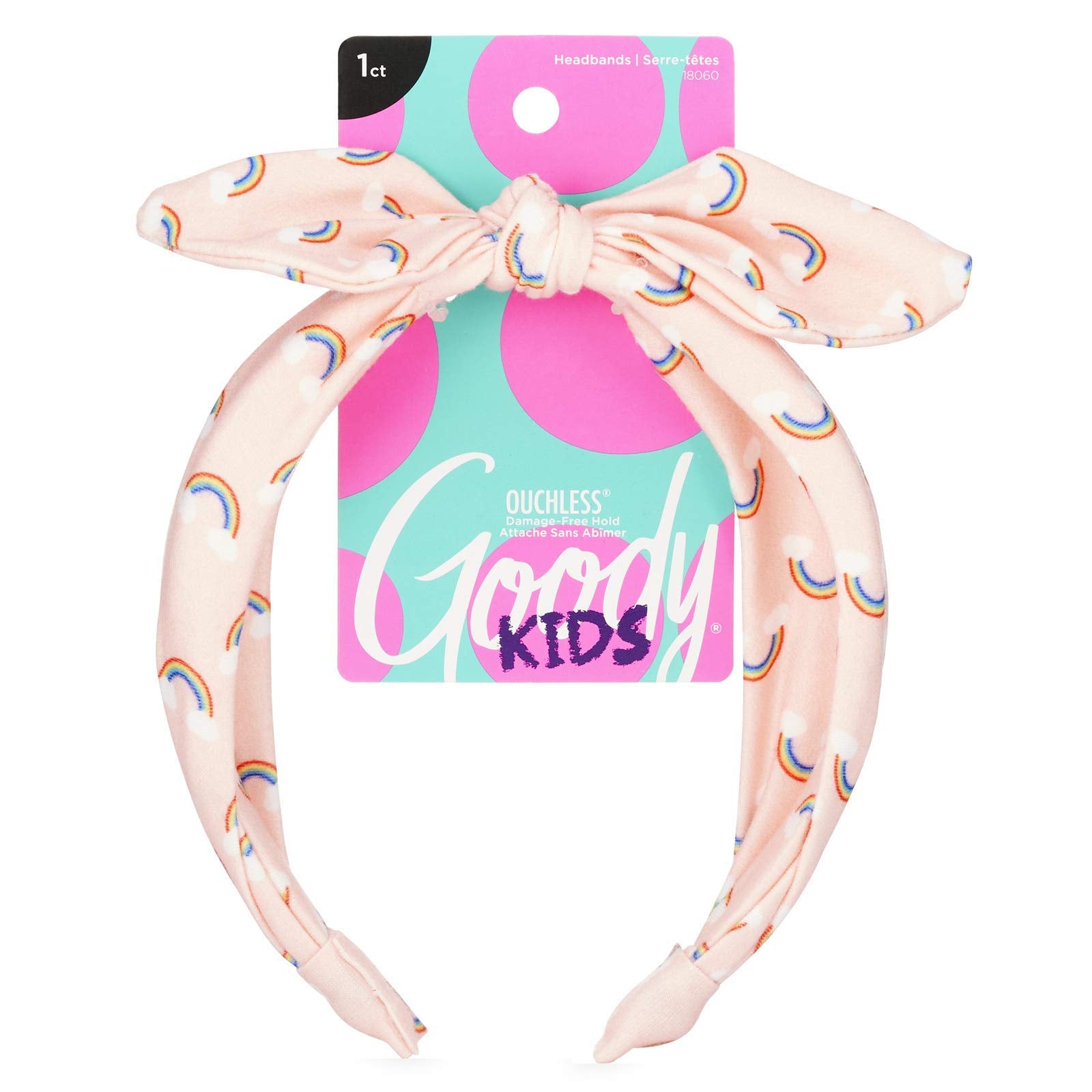 GOODY banda para el cabello infantil arcoiris durazno, ideal para mantener el peinado