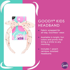 GOODY banda para el cabello infantil arcoiris nudo, mantiene el cabello fuera de la cara