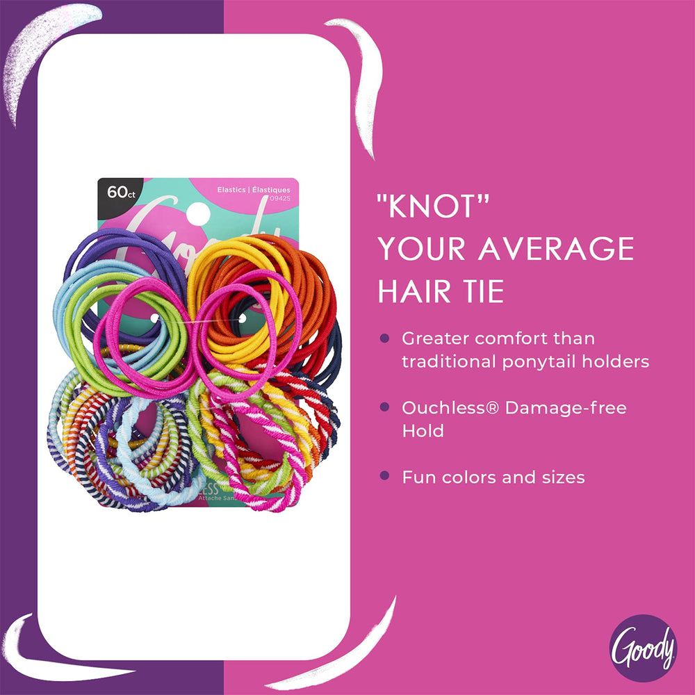 Goody Kids Ouchless Elastic Pastels keeps fine hair comfortable during school.