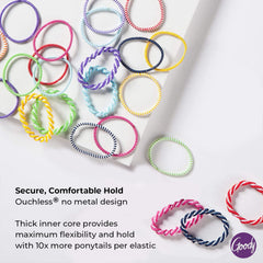 Goody Kids Ouchless Elastic Stretch Core demonstrates strong, flexible hold.